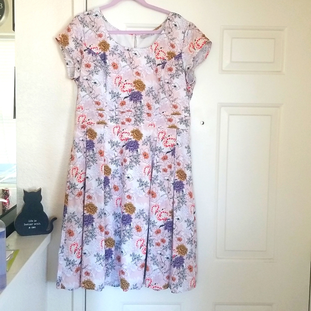 Light Pink Floral Dress